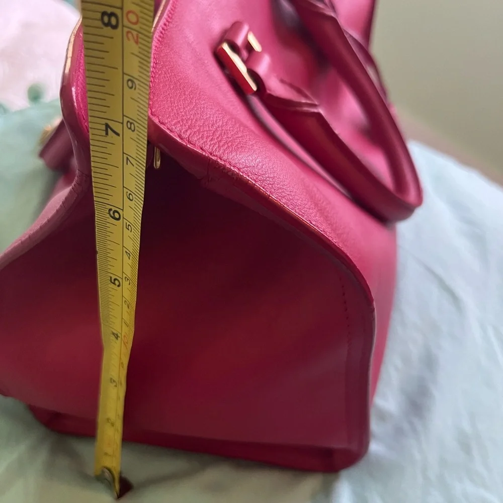 Saint Laurent Fuchsia Leather Satchel - Picture 7 of 12
